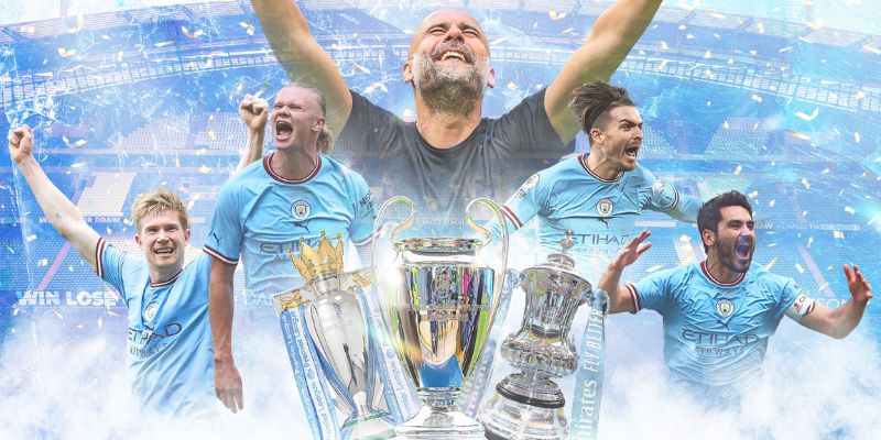 Man City có cú ăn 3 lịch sử mùa giải 2022/23